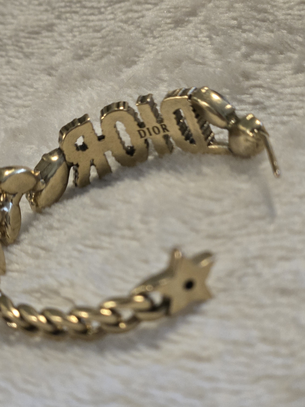 Dior Vintage 925  Crystal-Embellished Hoop Earrings - Women Jewelry - Picture 3 of 12